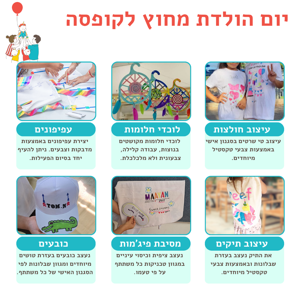 הפעלת יצירה ליום הולדת